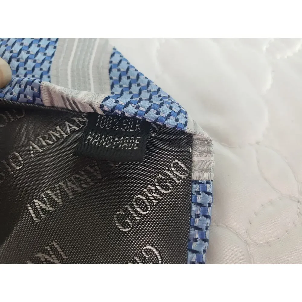GIORGIO ARMANI 100% Silk Mens Neck Tie Striped Casual Italy